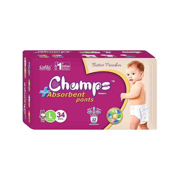 High Absorbent Pants, Large (White, 34 Pieces)-1